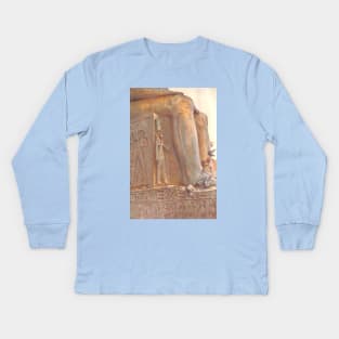 Queen Nefertari, Luxor Temple in Egypt Kids Long Sleeve T-Shirt